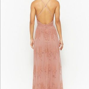 flocked velvet prom gown